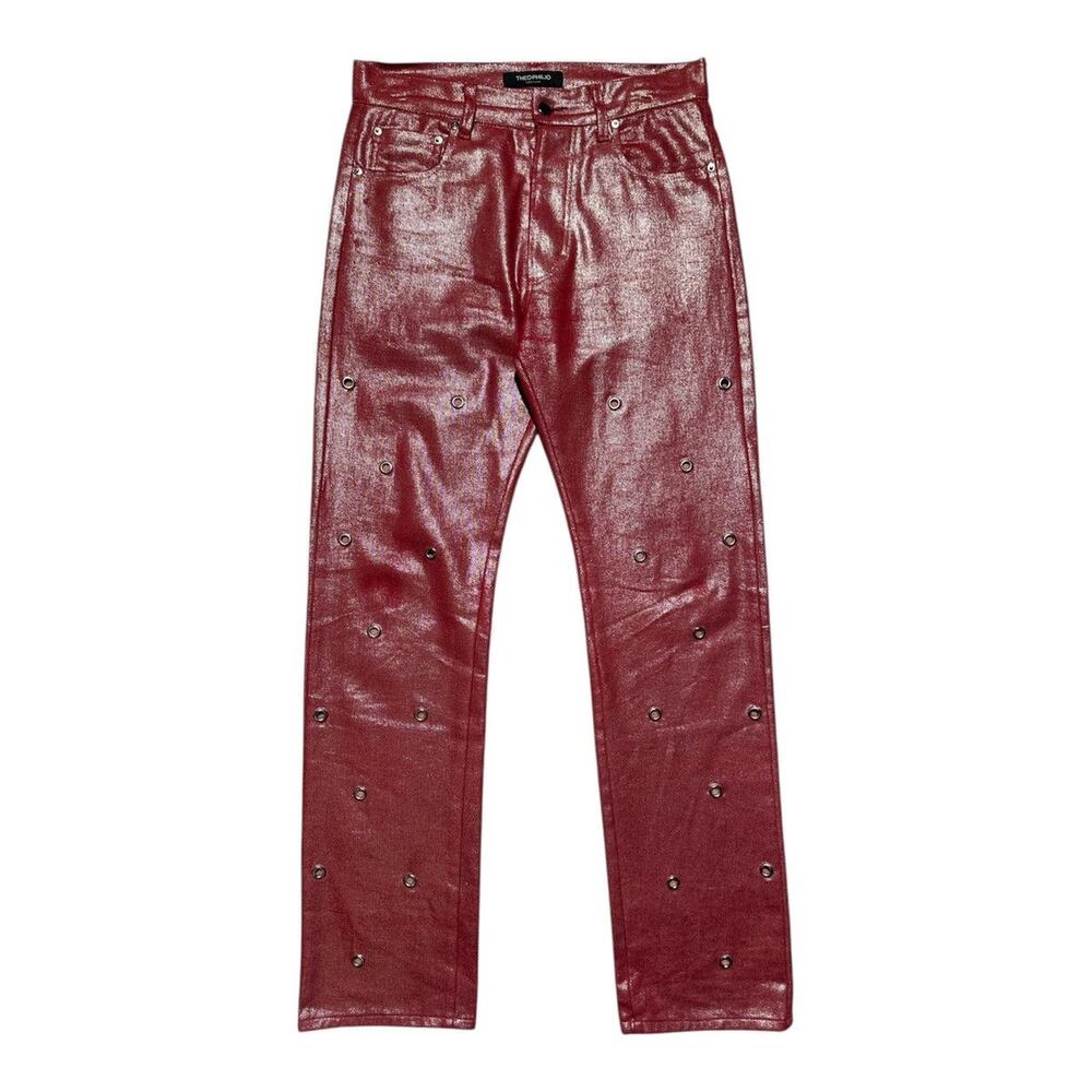 Metallic Cut Out Denim